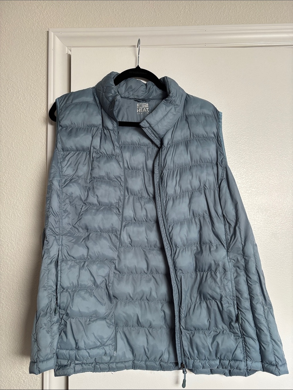 HEAT Light Blue Quilted Puffer Vest for Women